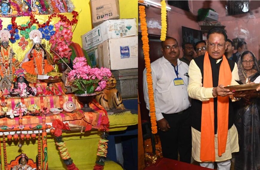 मुख्यमंत्री ने चंडी मंदिर तथा राम-जानकी मंदिर में पहुंचकर की पूजा अर्चना