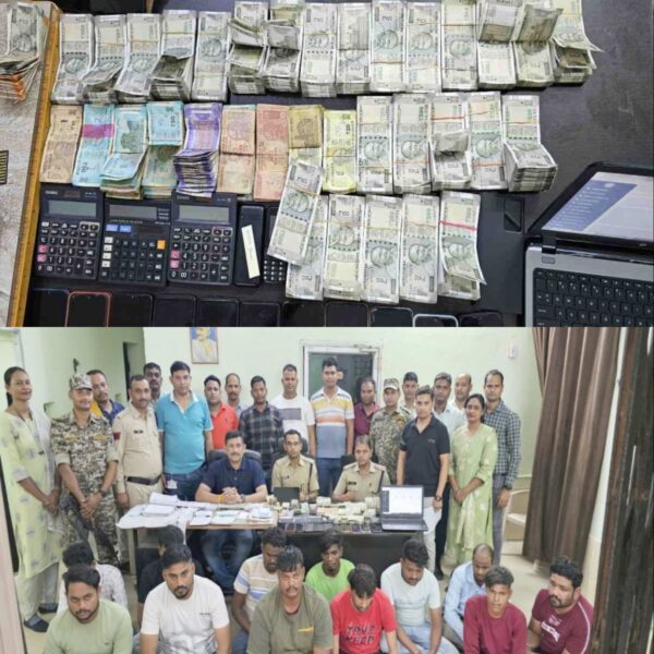 सट्टेबाजों पर पुलिस ने की छापेमारी कार्रवाई, 12 आरोपी गिरफ्तार, लाखों कैश समेत अन्य सामग्री जब्त