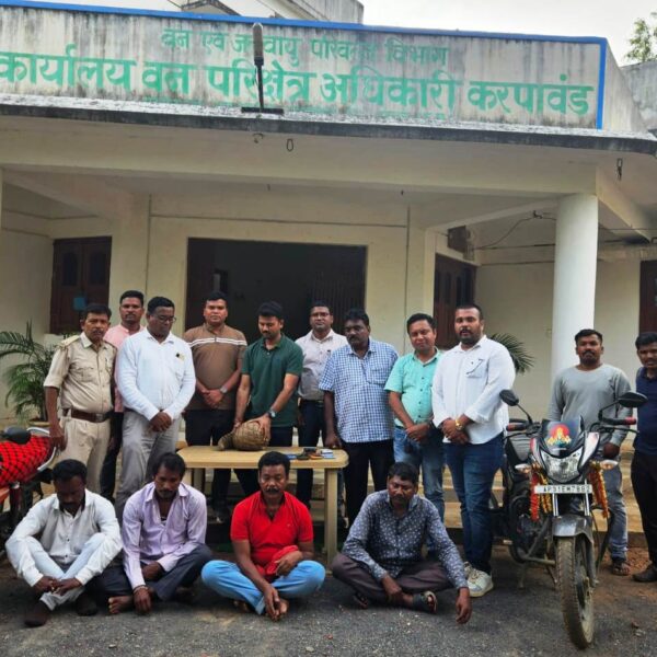 वन विभाग की बडी कार्यवाही; संरक्षित वन्य प्राणी पेंगोलिन की तस्करी करते पकड़े गये चार अन्तर्राज्यीय तस्कर