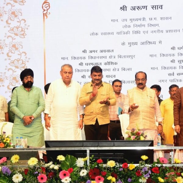 उप मुख्यमंत्री अरुण साव ने बिलासपुर में 65 करोड़ के विकास कार्यों का किया लोकार्पण-भूमिपूजन