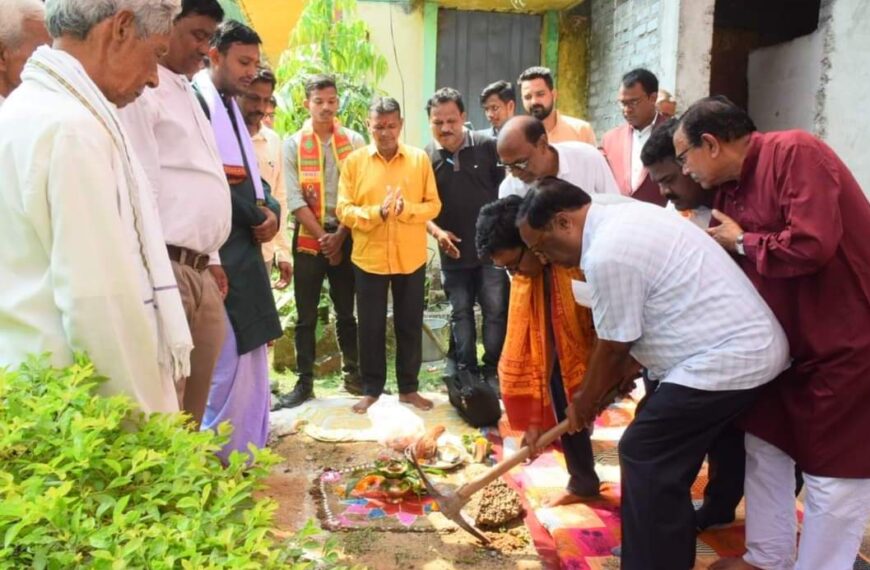 वित्त मंत्री ओपी चौधरी ने रायगढ़ में 12.90 करोड़ के निर्माण कार्यों का किया भूमिपूजन