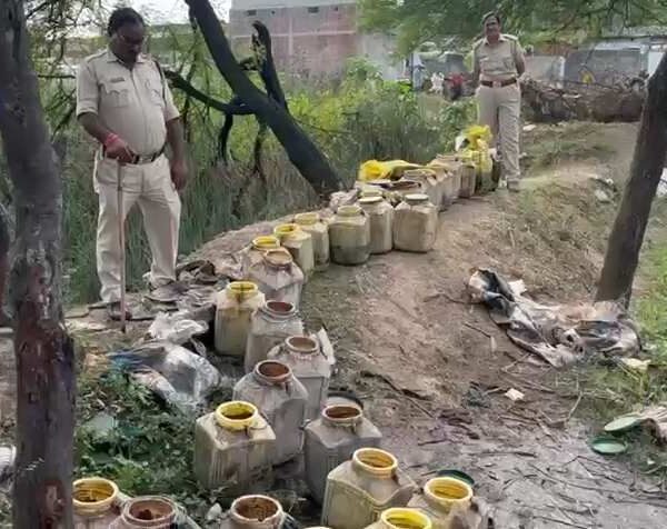 आबकारी विभाग की बड़ी कार्रवाई, 1405 किलो अवैध शराब और 14 सौ किलो लहान जब्त, 6 गिरफ्तार