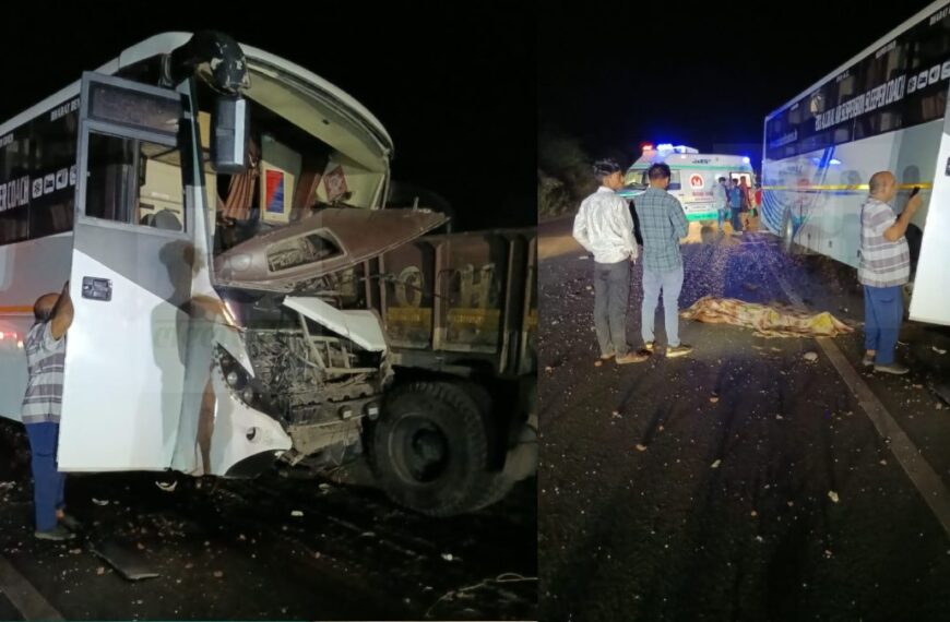 सुबह-सुबह यात्रियों से भरी बस हादसे का शिकार, मौके पर ही 1 की मौत, 8 लोग हुए घायल