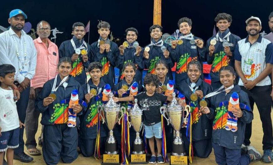 छत्तीसगढ़ की मलखंब टीम ने खेलो इंडिया बीच गेम्स में फिर गाड़े झंडे, महिला और पुरुष दोनों टीमों ने जीता स्वर्ण पदक