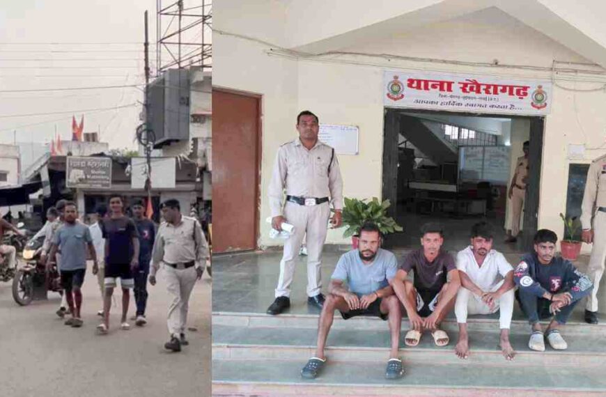 गुंडे-बदमाशों की अब खैर नहीं : एक्शन में पुलिस, शहर में उपद्रवियों का निकाला जुलूस