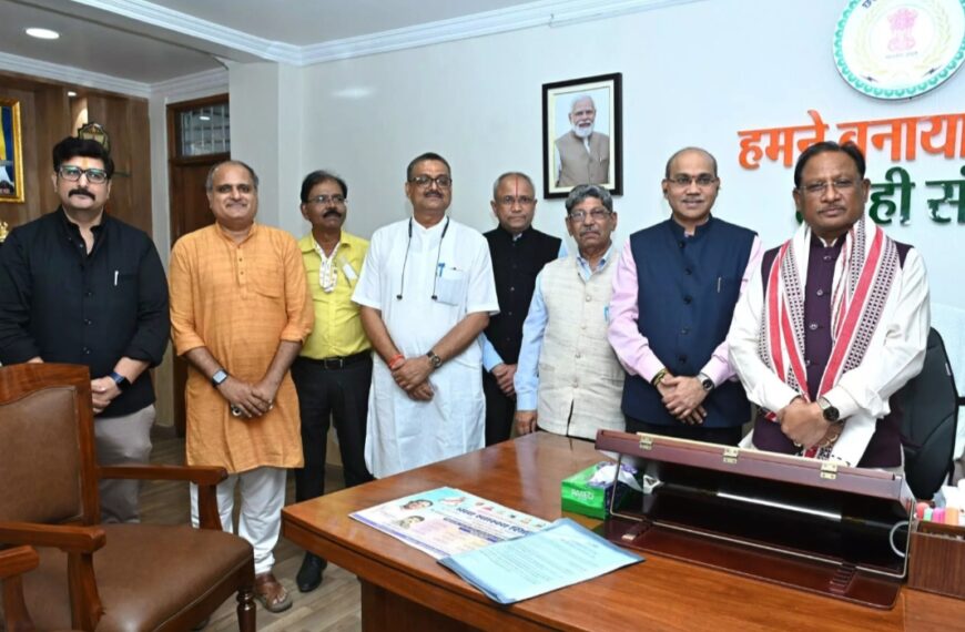 मुख्यमंत्री विष्णुदेव साय से मिले साहित्य अकादमी दिल्ली के अध्यक्ष माधव कौशिक