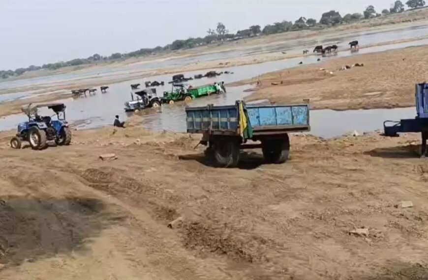 शिवनाथ नदी में अवैध रेत खनन पर प्रशासन की कड़ी कार्रवाई