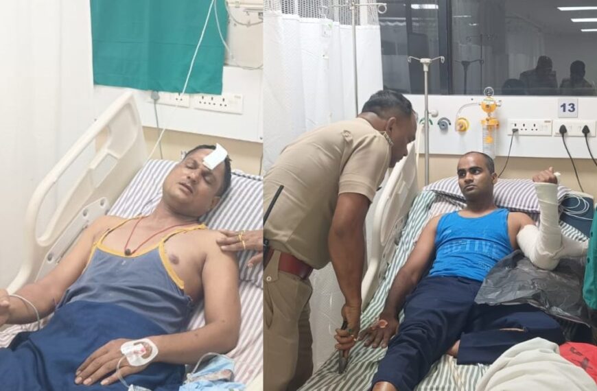 ट्रैफिक ड्यूटी पर तैनात दो जवानों को पिकअप ने मारी टक्कर, चालक फरार