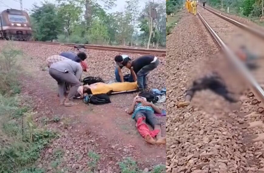 थककर पटरियों पर ही सो गए थे मजदूर, ट्रेन से कटकर हुई दो की मौत