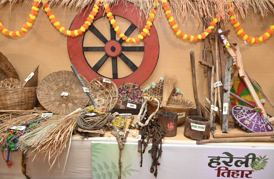 मुख्यमंत्री निवास में हरेली उत्सव: छत्तीसगढ़ी परंपराओं की झलक, पारंपरिक कृषि यंत्रों के साथ बिखरी सांस्कृतिक छटा
