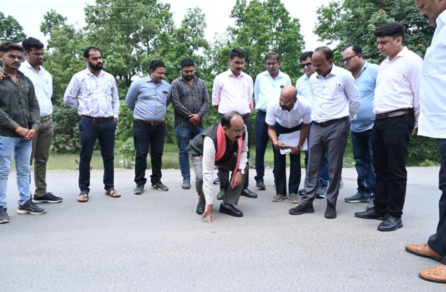 उप मुख्यमंत्री अरुण साव ने रतनपुर-पेंड्रा नेशनल हाईवे सड़क निर्माण का किया औचक निरीक्षण, अधिकारियों को दिए निर्देश