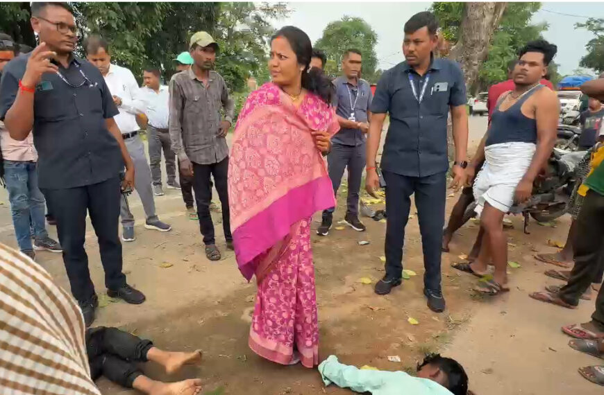 घायल युवक को अपनी गाड़ी में बैठाकर कटघोरा अस्पताल पहुंचाया, मंत्री लक्ष्मी राजवाड़े ने दिखाई इंसानियत की मिसाल