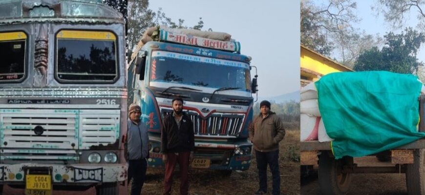 ओडिसा की तीन सीमाओं पर धान तस्करी पर एक्शन : 20 लाख से अधिक का पकड़ाया अवैध धान, 3 ट्रक समेत 6 वाहन जब्त