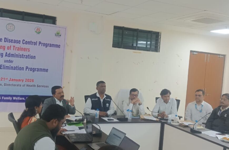 10 फरवरी से छत्तीसगढ़ में फाइलेरिया उन्मूलन अभियान: 18 जिलों में 1.58 करोड़ लोगों को एमडीए के तहत दवा सेवन