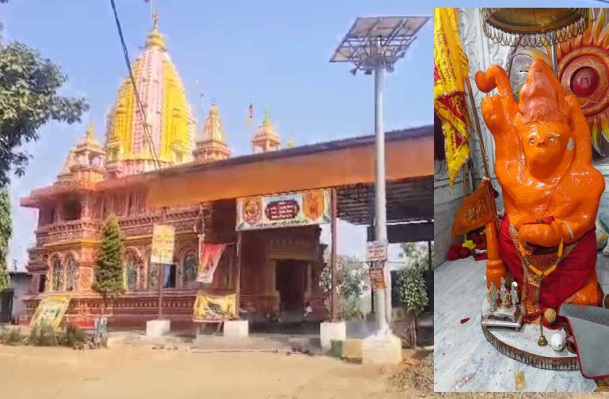 हनुमान मंदिर में दूसरी बार चोरी, चांदी के दो मुकुट समेत अन्य सामग्री ले गए चोर