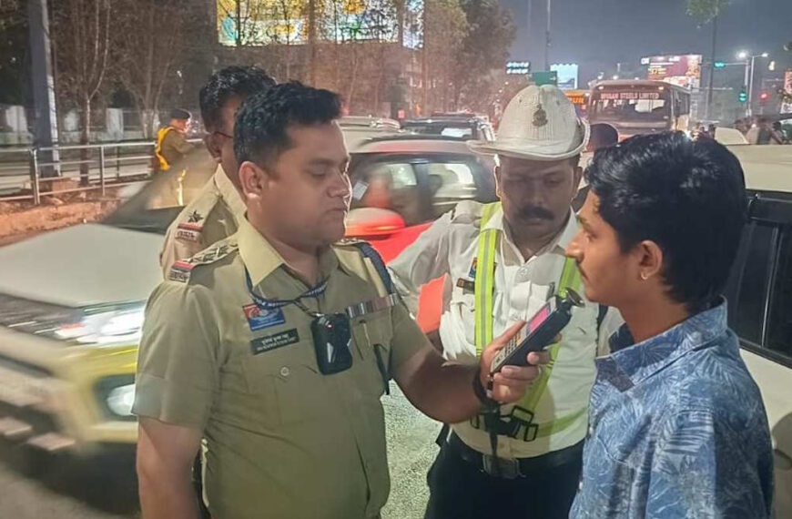 नशेड़ी वाहन चालकों के खिलाफ रात में कार्रवाई, तीन घंटे के विशेष अभियान में पुलिस ने काटा 15 लाख रुपए का चालान…