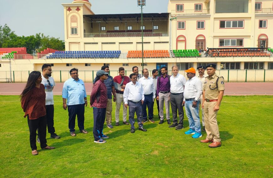 खेलो इंडिया ट्रायबल गेम्स 2026: महादेव कांवरे ने खिलाड़ियों की सुविधा, सुरक्षा और व्यवस्थाओं के दिए निर्देश, खेल के स्थान का किया निरीक्षण