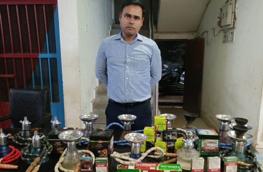 बिलासपुर में अवैध हुक्का बार पर पुलिस की दबिश, होटल मैनेजर गिरफ्तार