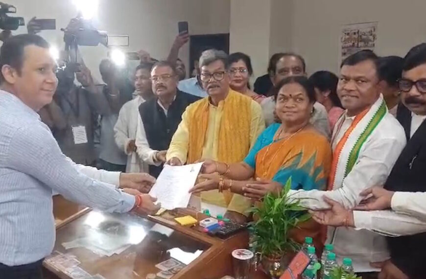 राज्यसभा के लिए कांग्रेस प्रत्याशी फूलोदेवी नेताम ने दाखिल किया नामांकन…